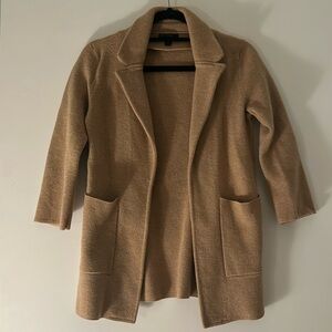J. Crew Open-Front Camel Tan Cardigan Coat